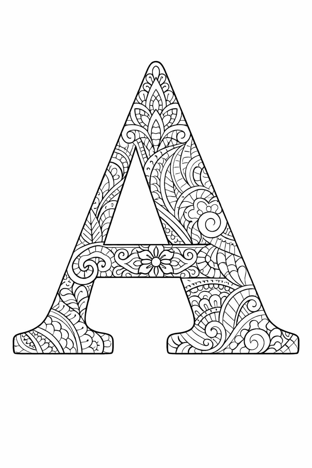 Adult Alphabet Coloring Pages | Coloring Pages for Adults: Free PDF