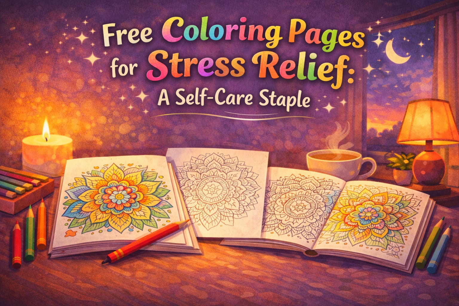Free Coloring Pages for Stress Relief A Self-Care Staple